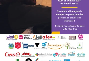 [NON A LA BANALISATION] Ensemble, dénonçons le manque de place pour les personnes privées de domicile !