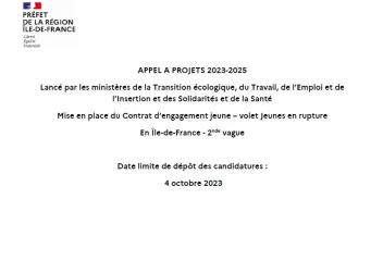 Appel à projet contrat d’engagement jeune volet jeune en rupture