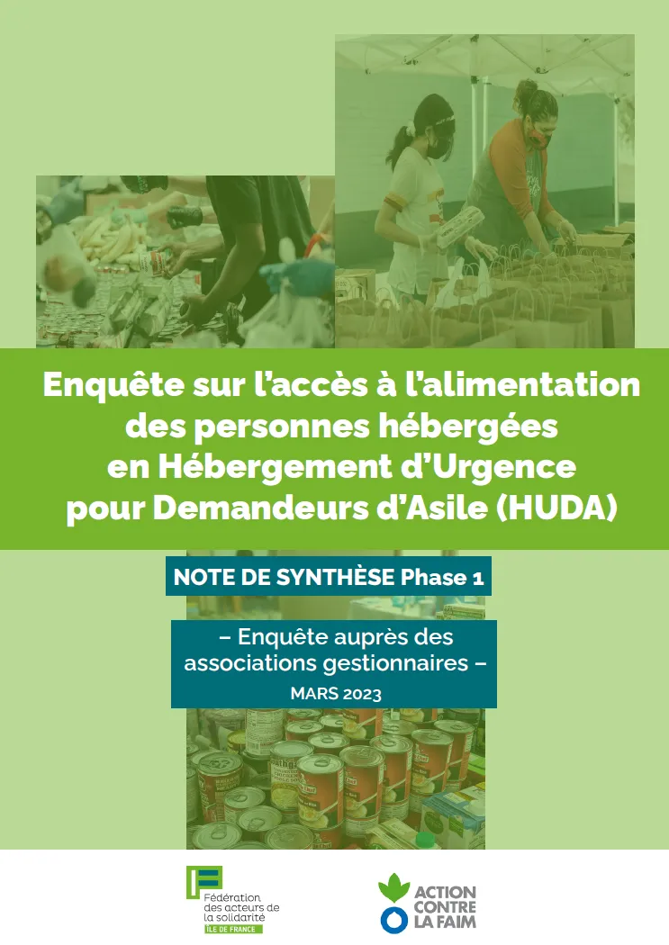 Enquête sur l’accès à l’alimentation des personnes hébergées en Hébergement d’Urgence pour Demandeurs d’Asile (HUDA)
