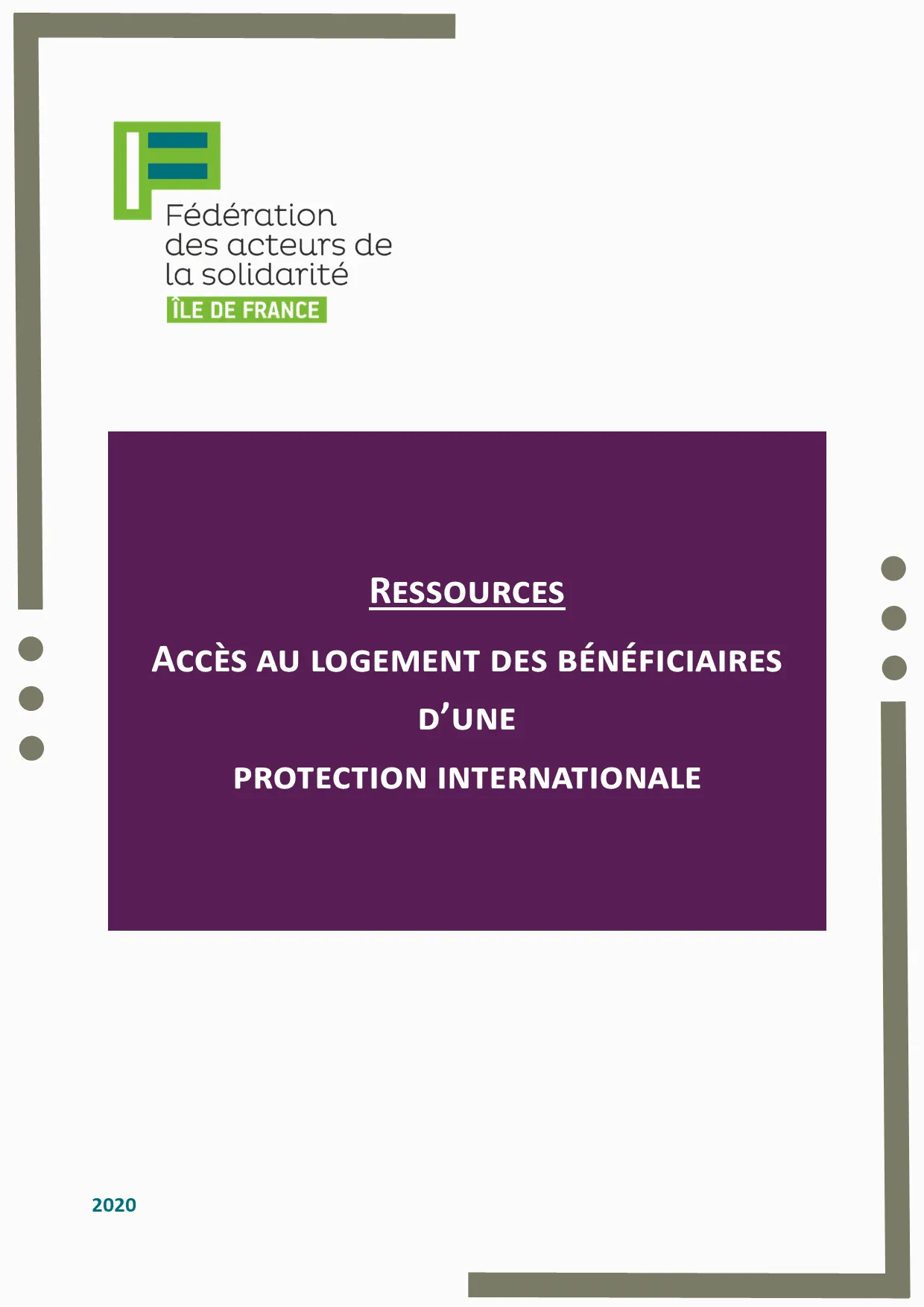 Actualisation Outil : Guide Logement des Bénéficiaires d’une Protection Internationale