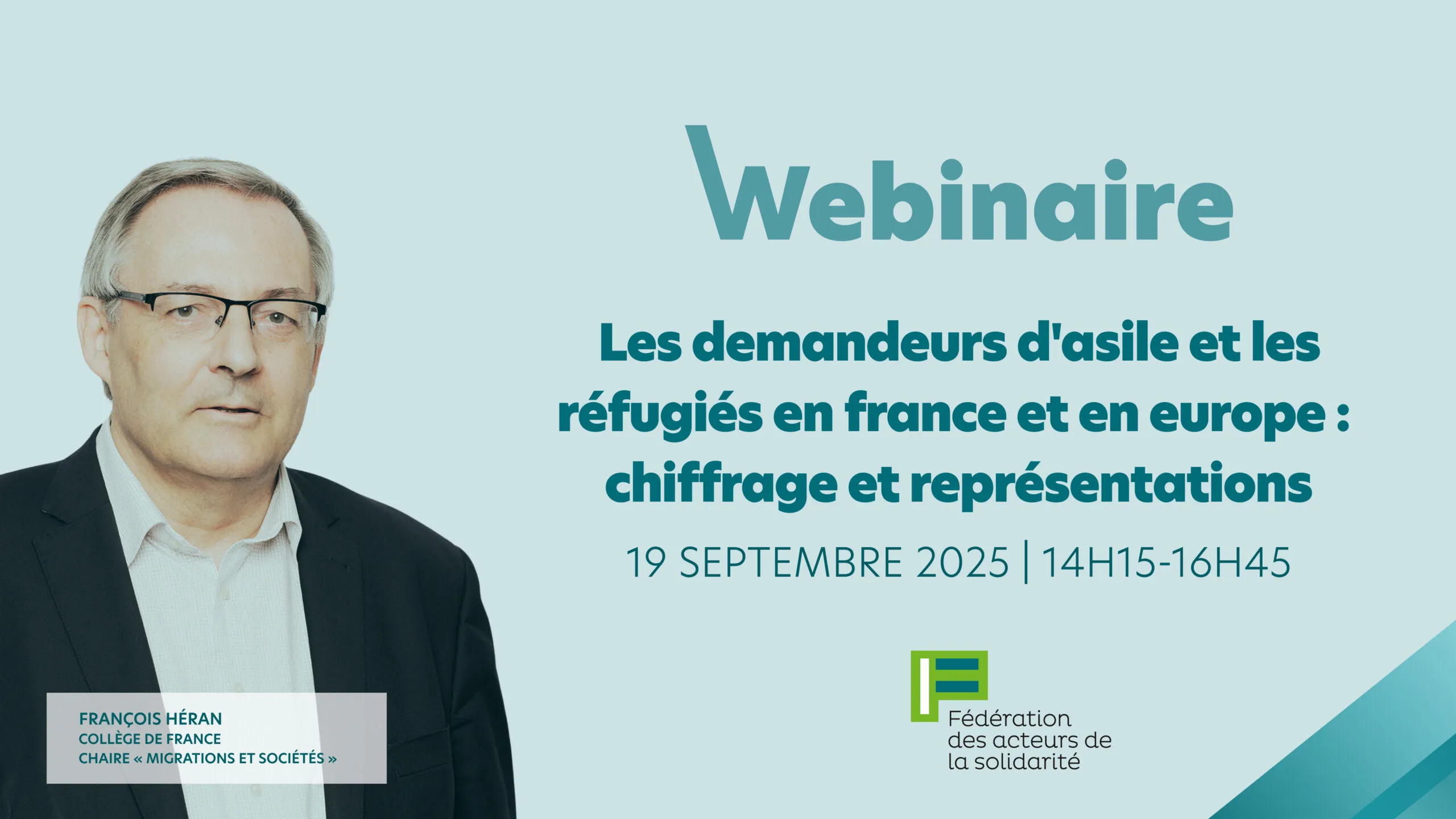 Webinaire de François Héran : « Il faut débunker les fausses idées, la France n’est pas la plus attractive pour les demandes d’asile» 