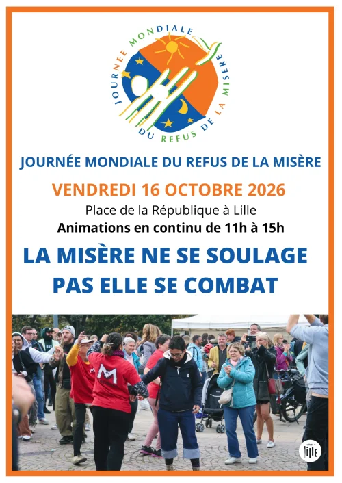 Affiche de la journée mondiale du refus de la misère