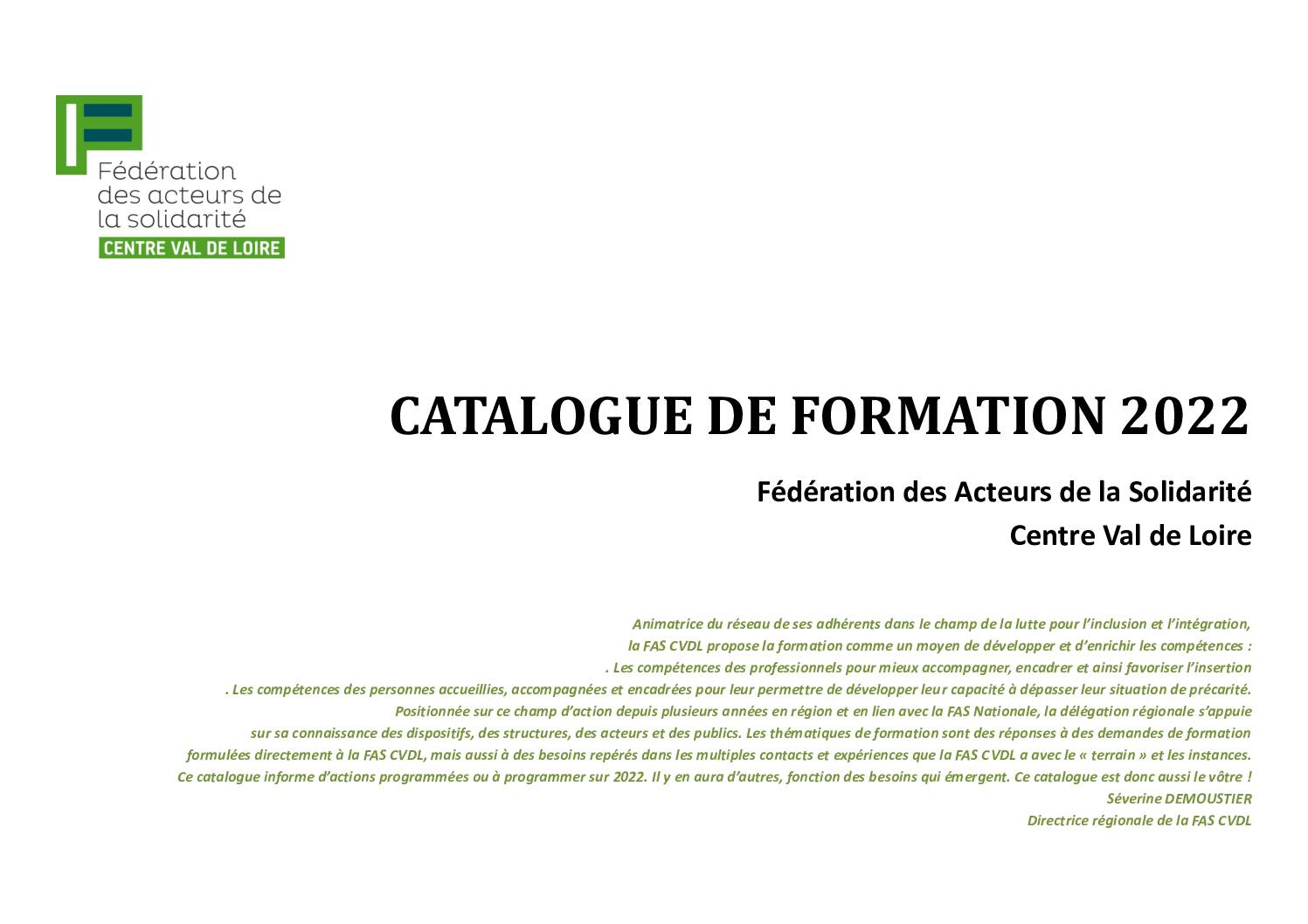 Catalogue de formation 2022 - CVL