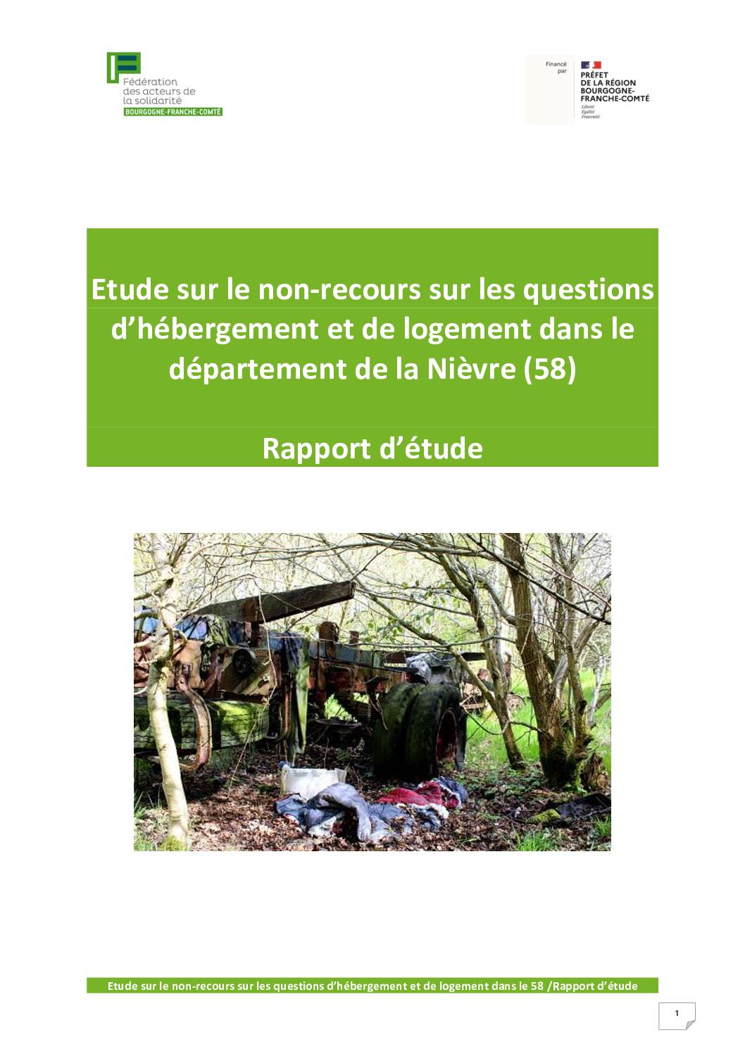 Etude sur le non-recours sur les questions d'hébergement et de logement dans la Nièvre