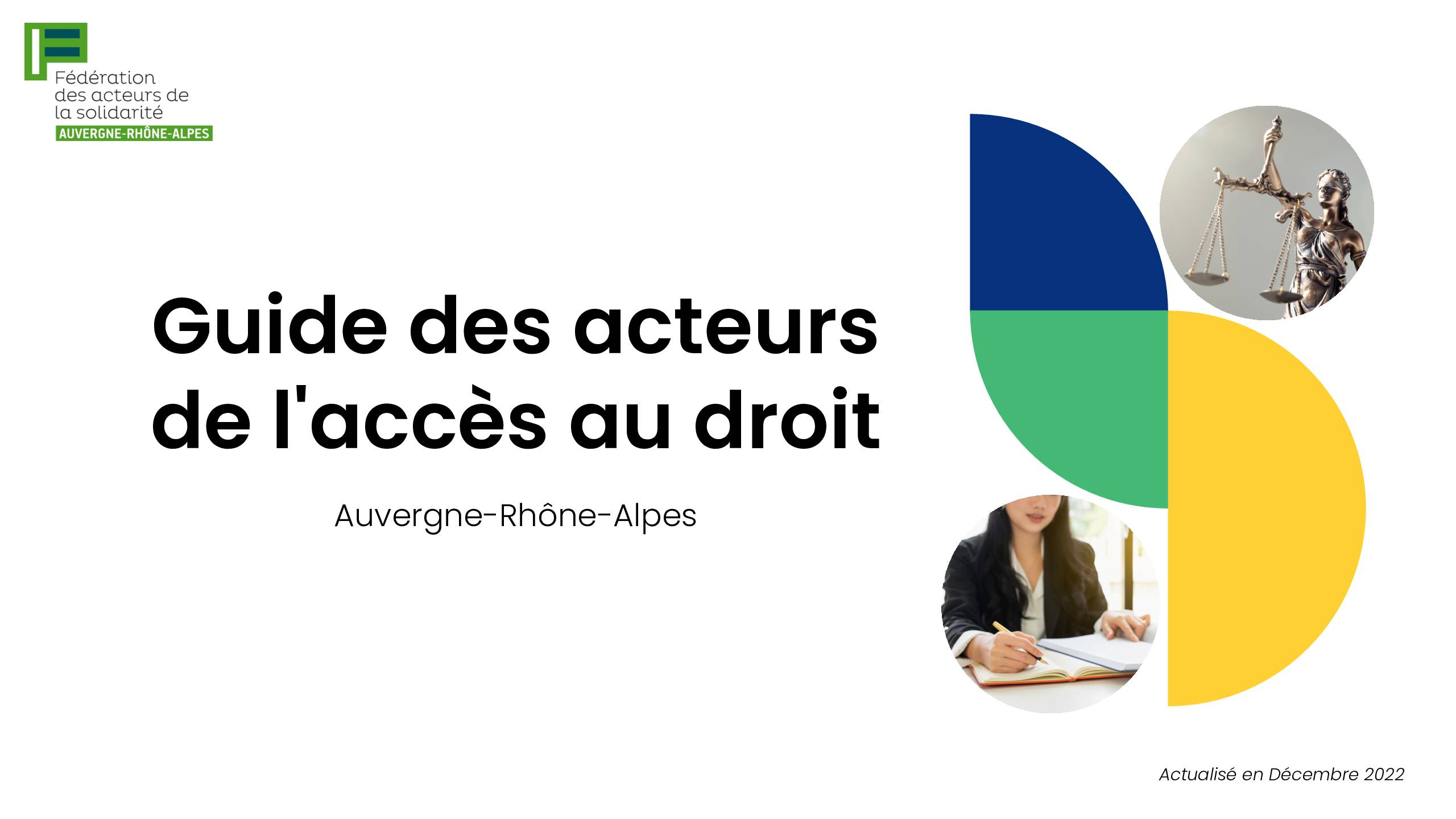 Guide des acteurs de l'accès au droit en Auvergne-Rhône-Alpes