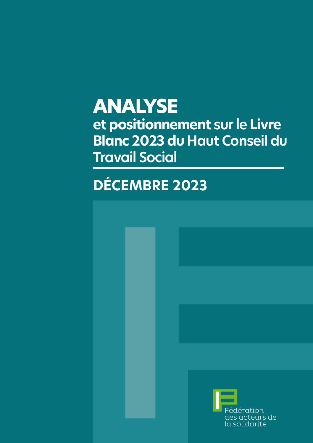 Analyse et positionnement sur le Livre Blanc 2023 du Haut Conseil du Travail Social