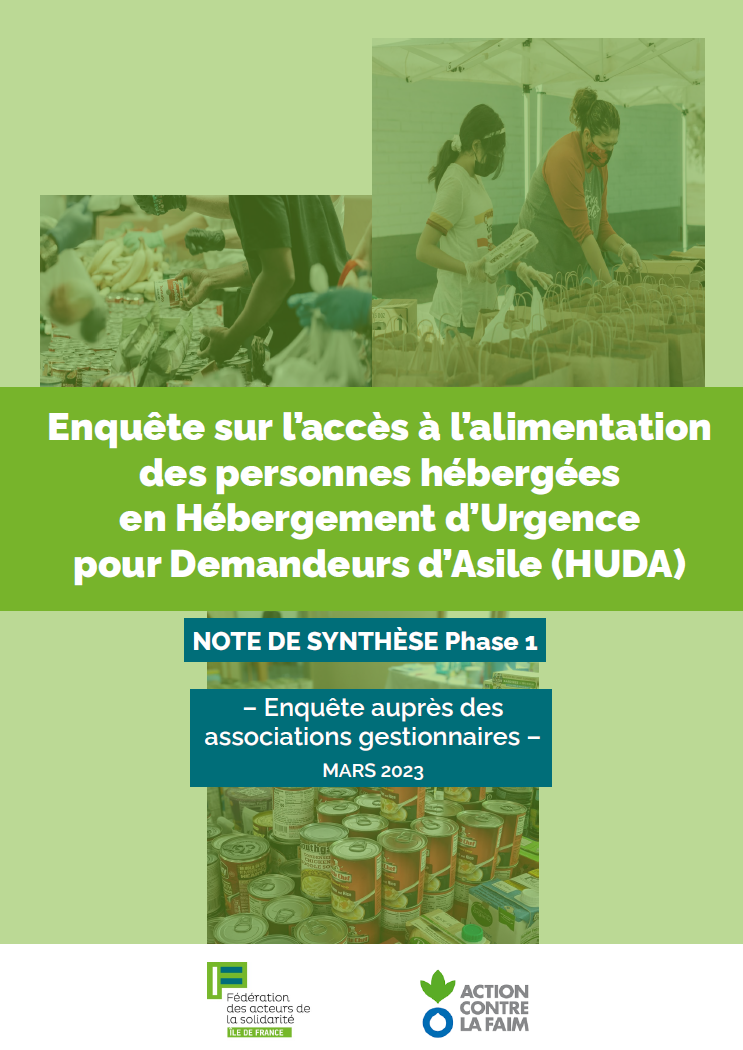 Enquête sur l’accès à l’alimentation des personnes hébergées en Hébergement d’Urgence pour Demandeurs d’Asile (HUDA)