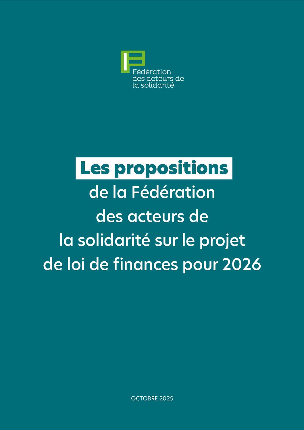 Les propositions de la FAS sur le projet de loi de finances pour 2026