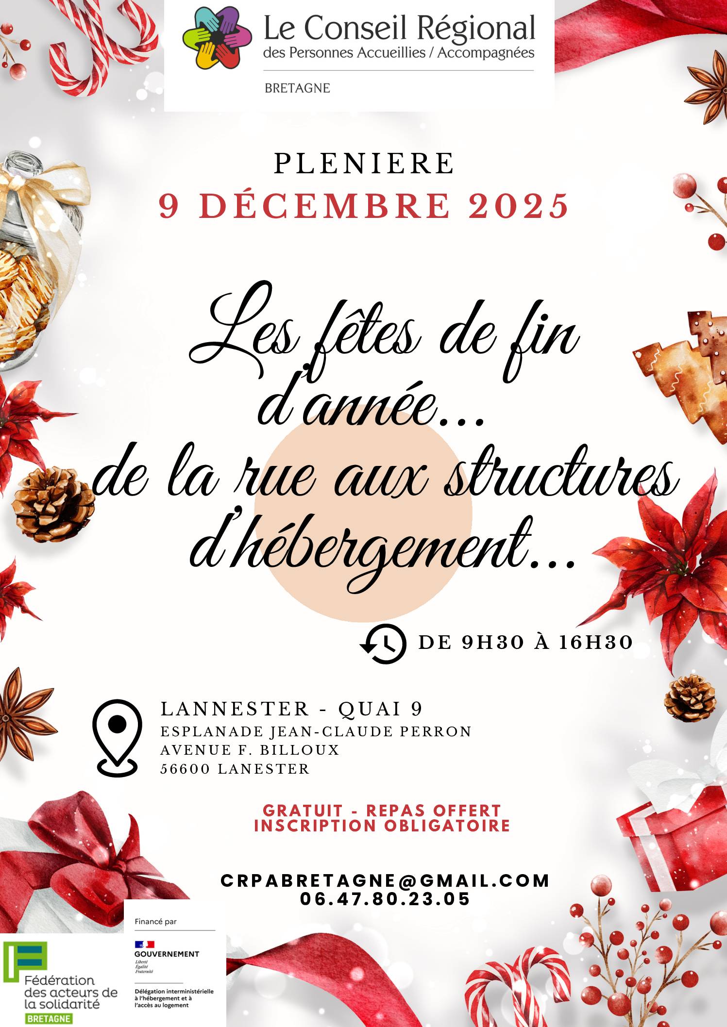 CRPA Bretagne : Les fêtes de fin d'année dans la précarité, de la rue aux structures d'hébergement - CR plénière du 9 décembre 2025