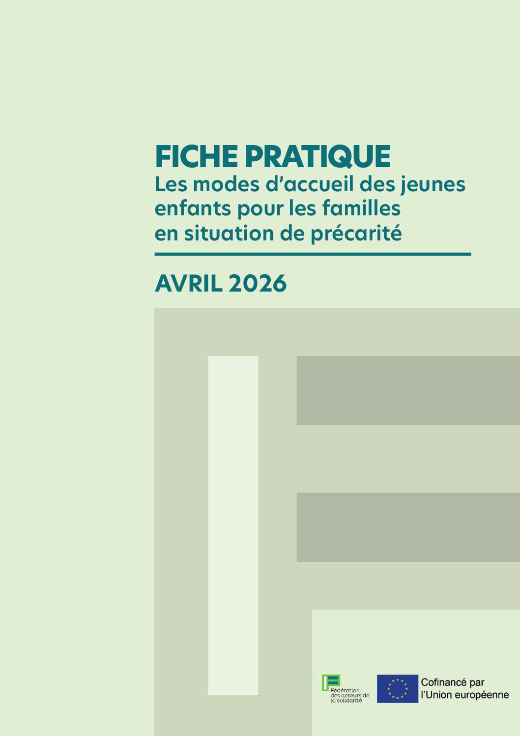 Fiche pratique | Les modes d'accueil des jeunes enfants pour les familles en situation de précarité